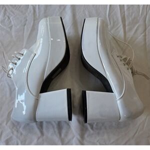 NWOTD 1031 8 Platform Oxfords Tie Heels Shoes White 131466